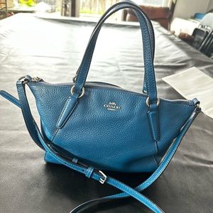 Coach crossbody blue bag